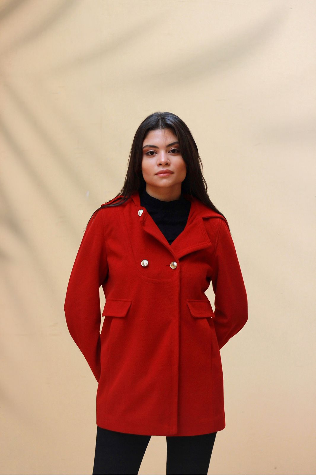 Fiery red coat