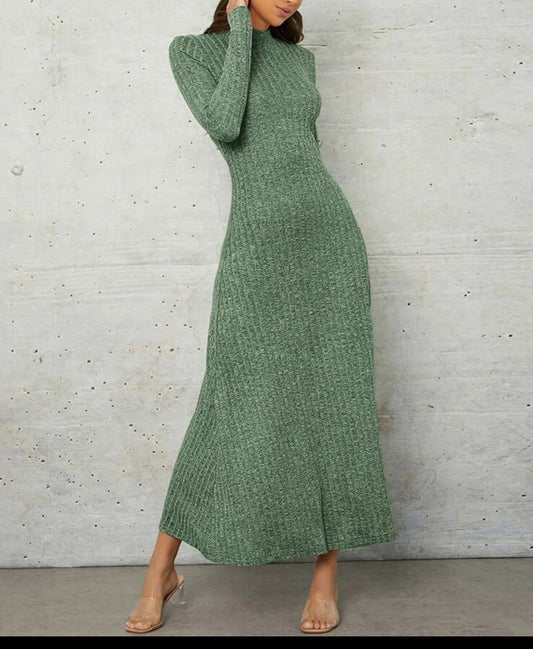 Wool fitted cloche dress