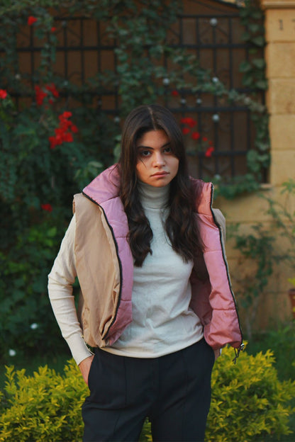 Reversible puffer vest