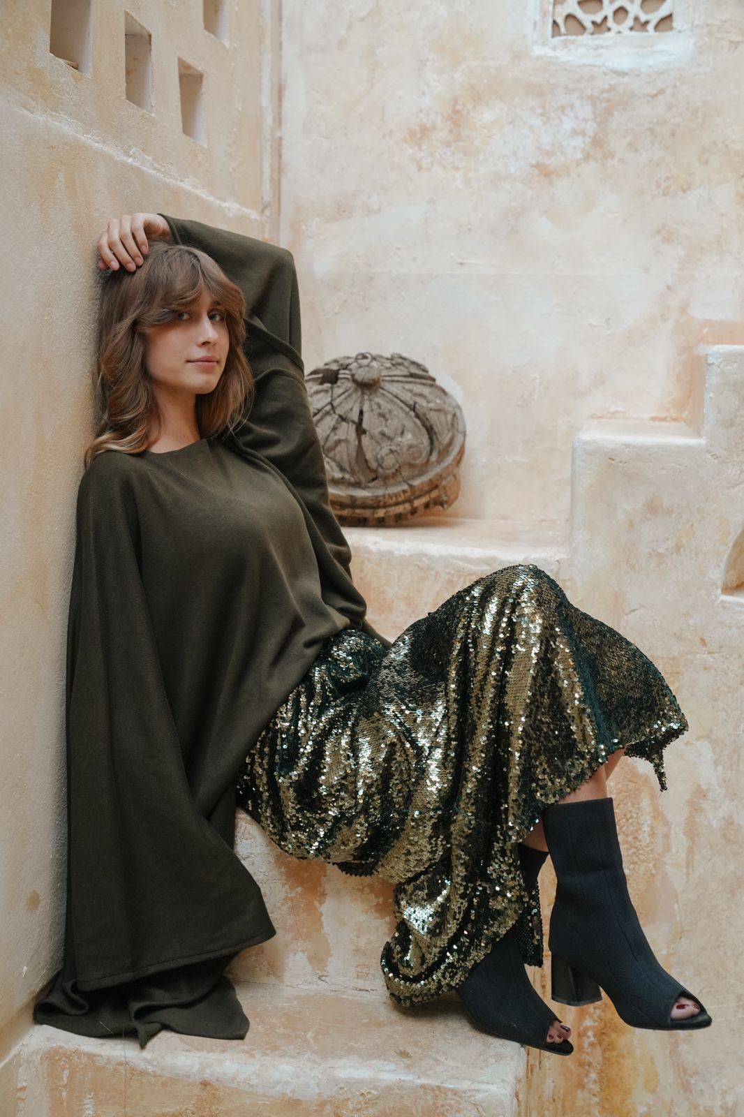 Evelyne bling skirt & poncho