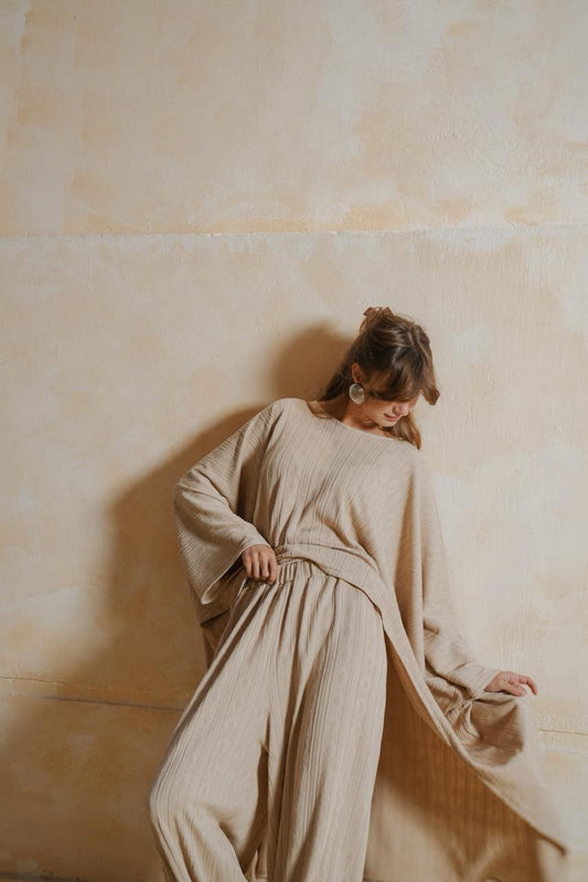 Comfy braided beige set