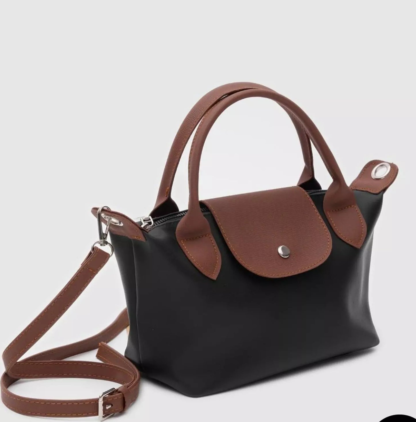 Black brown leather bag