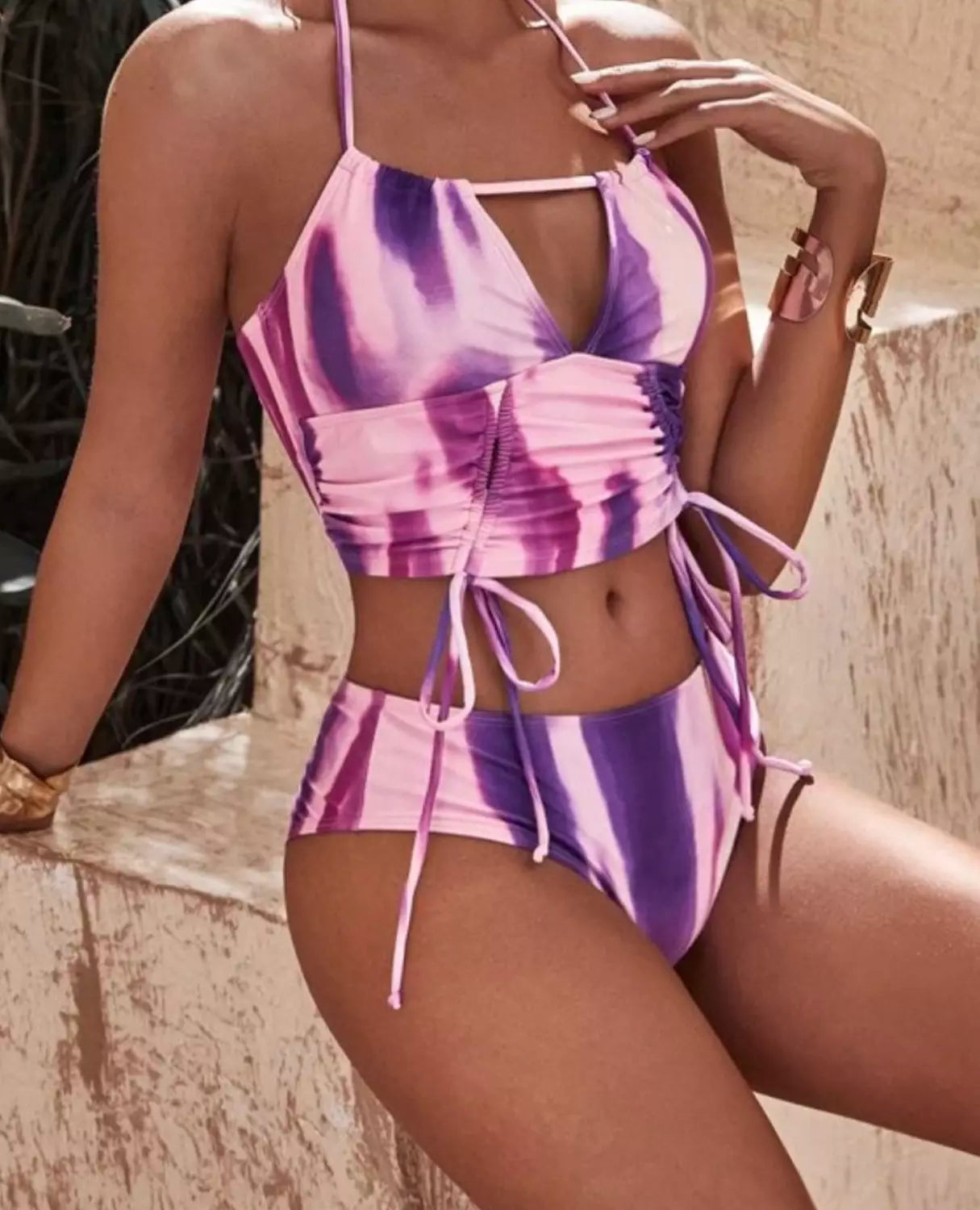 Purple shades tankini