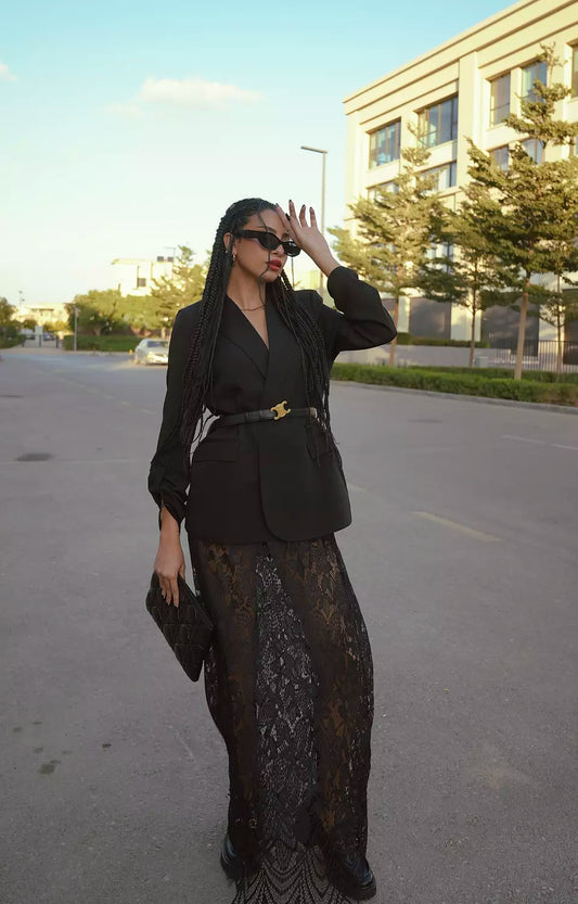 Lace maxi skirt
