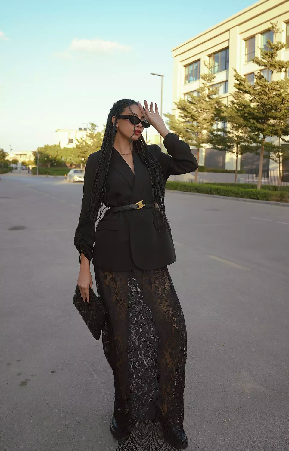 Lace maxi skirt