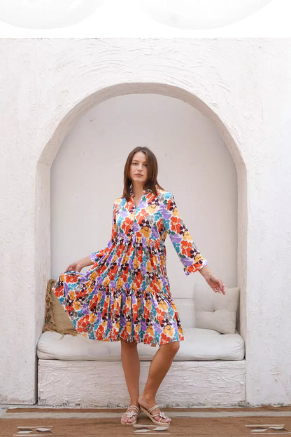 Floral summer short dress