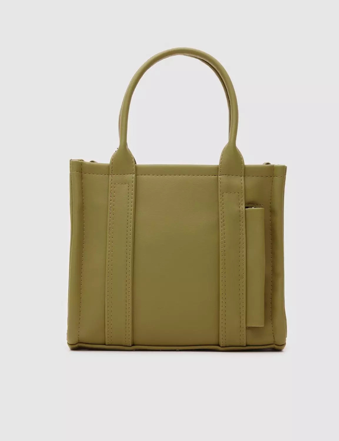 Lime leather tote bag