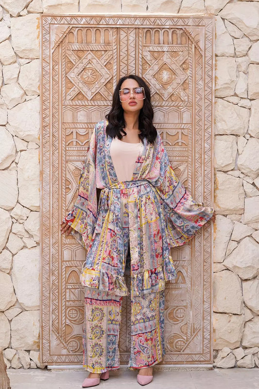 Pastel silk set