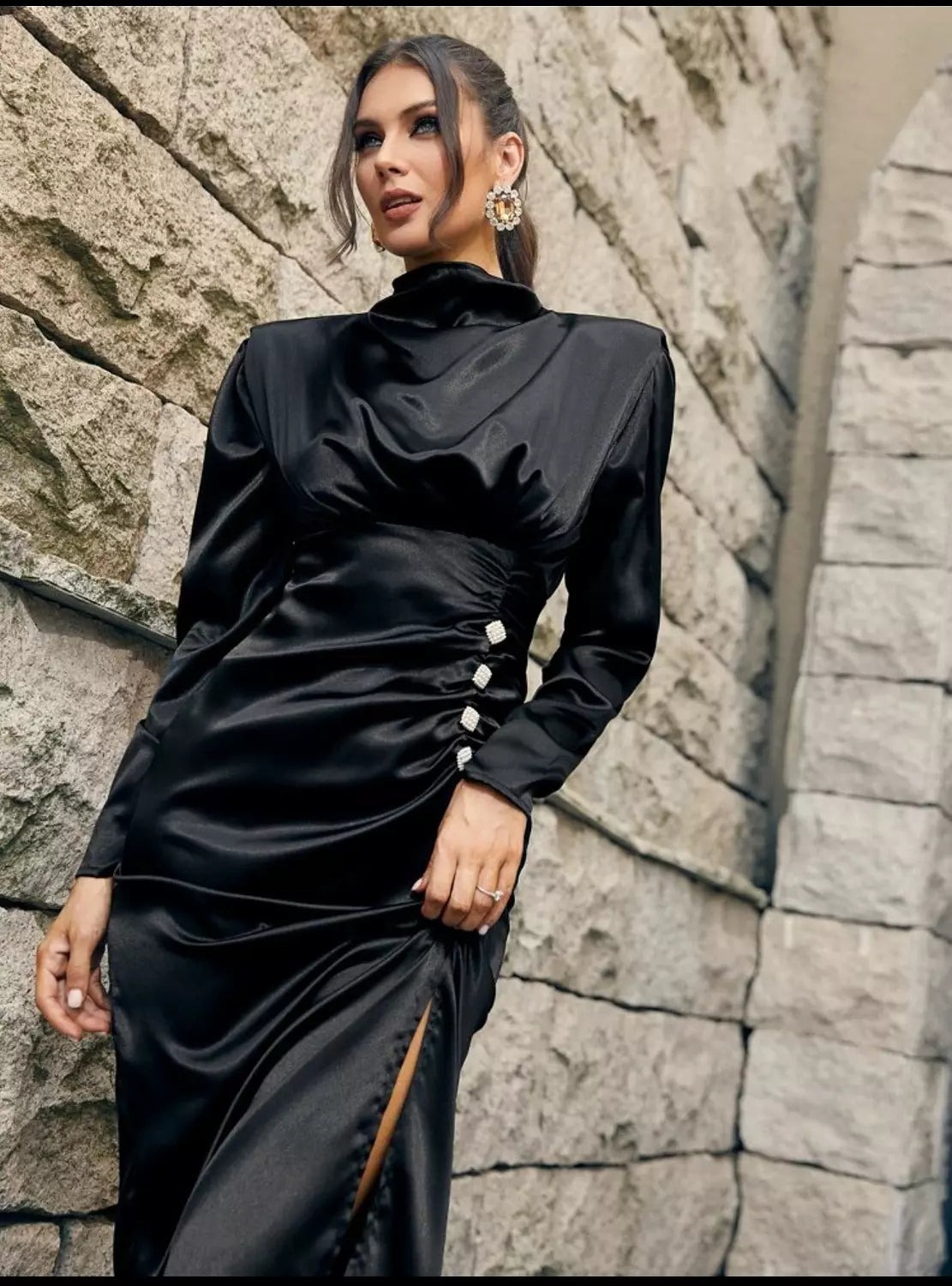 Satin slim dress
