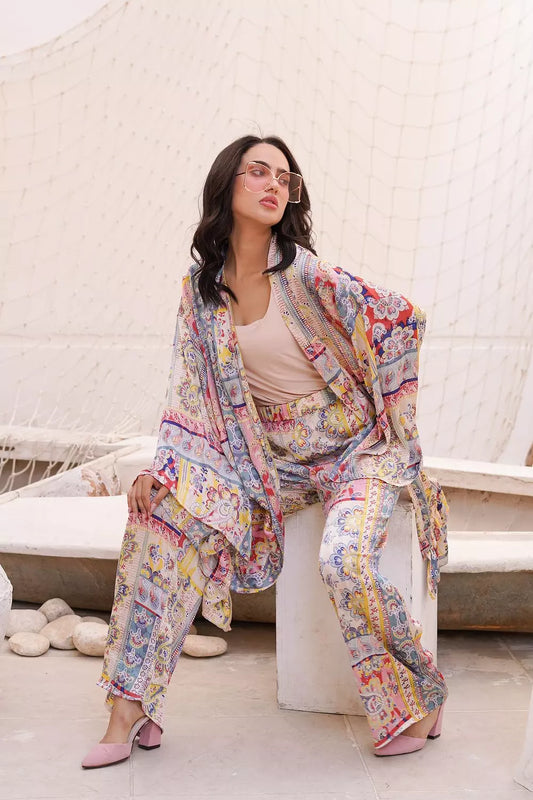 Pastel silk set