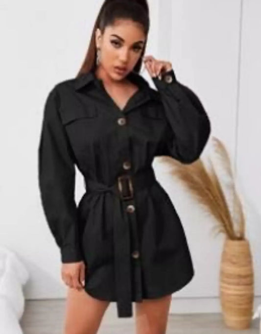 Black buttoned shirt